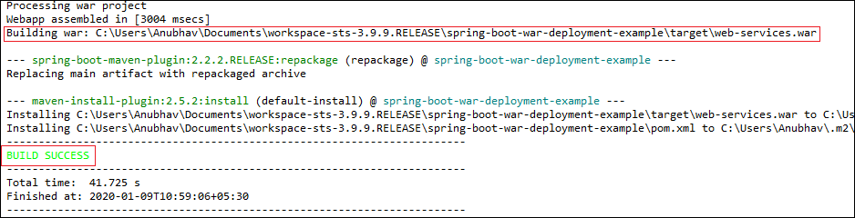 使用Tomcat的Spring Boot项目部署